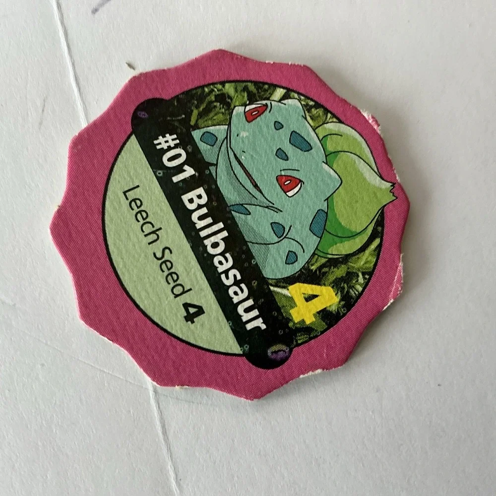 Pokemon Starter Pogs Milk Caps Lot 6 Pikachu Charmander Bulbasaur‎ Vintage